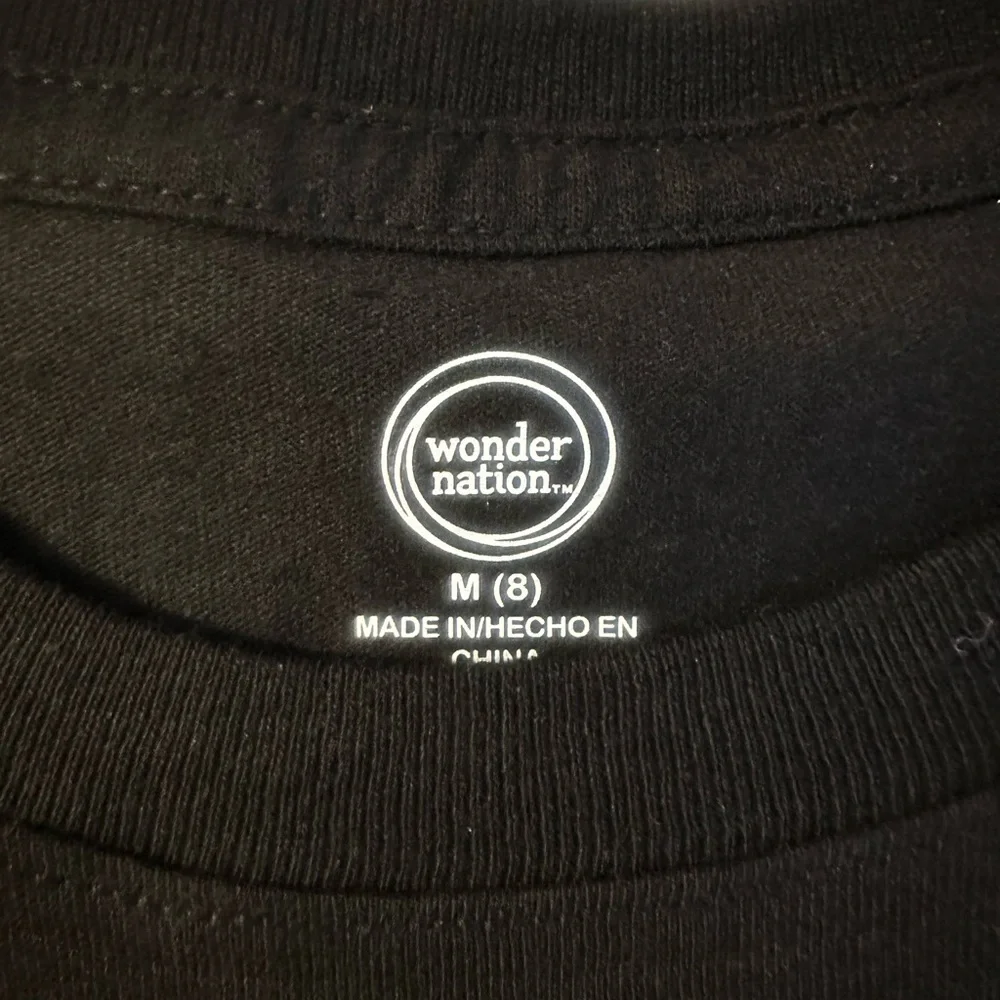 Wonder Nation Black Tee with Gaming Controller Design